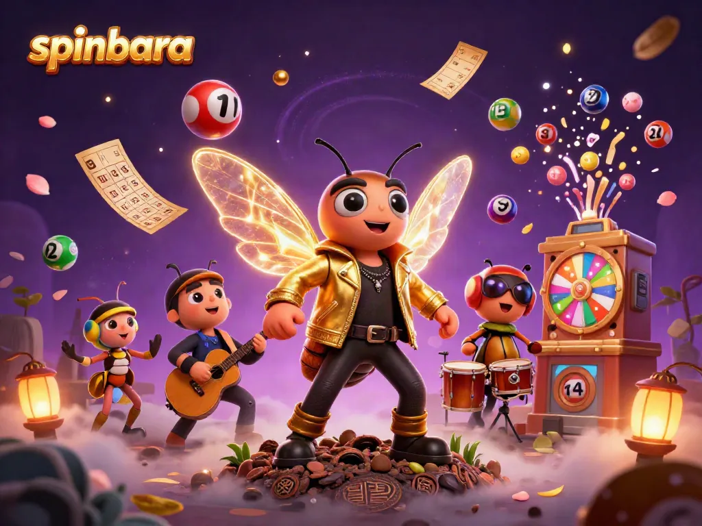 Engage with spinbara through exciting lottery games and vibrant visuals of a thrilling casino atmosphere.